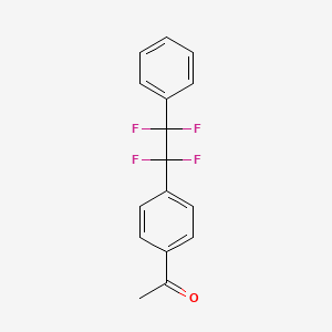 1-[4-(1,1,2,2-Tetrafluoro-2-phenylethyl)phenyl]ethan-1-one
