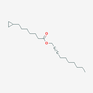 molecular formula C20H34O2 B8514289 dec-2-ynyl 7-cyclopropylheptanoate CAS No. 58322-60-4