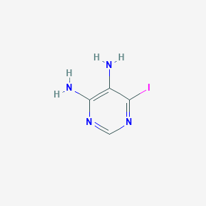 molecular formula C4H5IN4 B8514303 6-Iodopyrimidine-4,5-diamine 