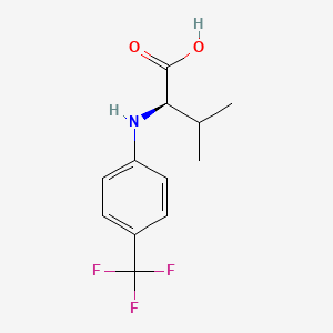 molecular formula C12H14F3NO2 B8514344 N-[4-(trifluoromethyl)phenyl]-D-valine CAS No. 78445-41-7