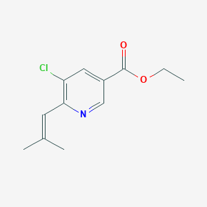 5-Chloro-6-(2-methyl-propenyl)-nicotinic acid ethyl ester