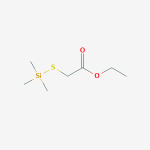 molecular formula C7H16O2SSi B8514474 Ethyl [(trimethylsilyl)sulfanyl]acetate CAS No. 49763-80-6