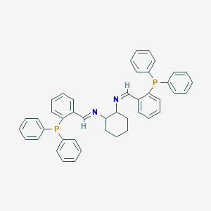 molecular formula C44H40N2P2 B8514485 N,N'-(Cyclohexane-1,2-diyl)bis(1-(2-(diphenylphosphaneyl)phenyl)methanimine) 