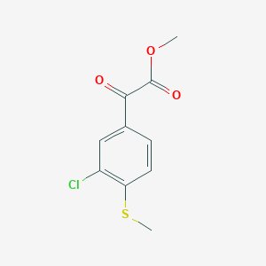 molecular formula C10H9ClO3S B8514495 methyl 2-(3-chloro-4-(methylthio)phenyl)-2-oxoacetate 