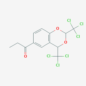 1-[2,4-Bis(trichloromethyl)-2H,4H-1,3-benzodioxin-6-yl]propan-1-one