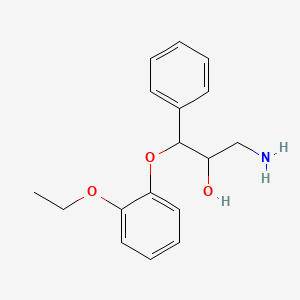 molecular formula C17H21NO3 B8514576 1-Amino-2-hydroxy-3-(2-ethoxy-phenoxy)-3-phenyl-propane 