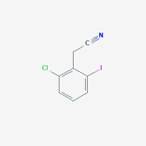 molecular formula C8H5ClIN B8514653 2-(2-Chloro-6-iodophenyl)acetonitrile CAS No. 1035263-32-1