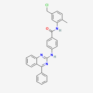 molecular formula C29H23ClN4O B8514674 N-(5-chloromethyl-2-methylphenyl)-4-(4-phenylquinazolin-2-ylamino)benzamide 