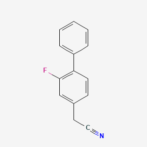 molecular formula C14H10FN B8514689 2-Fluorobiphenyl-4-acetonitrile 