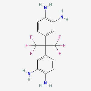 molecular formula C15H14F6N4 B8514712 4-[2-(3,4-Diaminophenyl)-1,1,1,3,3,3-hexafluoropropan-2-yl]benzene-1,2-diamine 