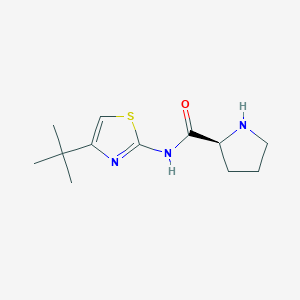 molecular formula C12H19N3OS B8514728 (S)-pyrrolidine-2-carboxylic acid (4-tert-butyl-thiazol-2-yl)-amide 