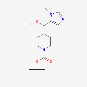 molecular formula C15H25N3O3 B8514985 tert-butyl 4-[hydroxy-(3-methylimidazol-4-yl)methyl]piperidine-1-carboxylate 