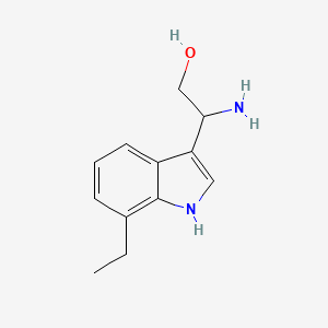 molecular formula C12H16N2O B8515012 beta-Amino-7-ethyl-1H-indole-3-ethanol 
