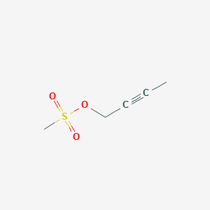 molecular formula C5H8O3S B8515061 Methanesulfonic acid but-2-ynyl ester 