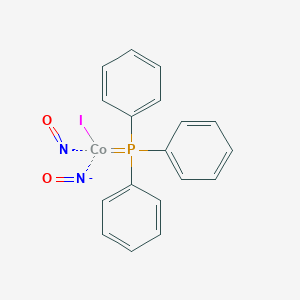 molecular formula C18H15CoIN2O2P-2 B085152 Triphenylphosphinecobalt dinitrosyl iodide CAS No. 14318-98-0