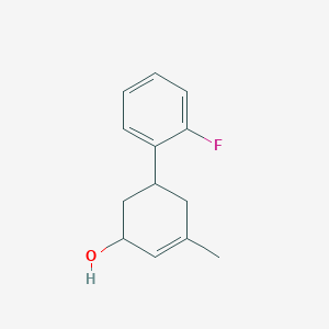 molecular formula C13H15FO B8515290 2'-Fluoro-5-methyl-1,2,3,6-tetrahydro[1,1'-biphenyl]-3-ol CAS No. 76425-56-4