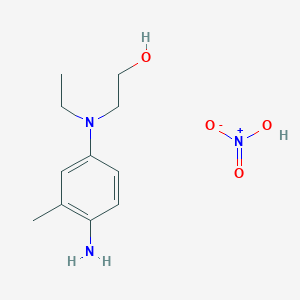 molecular formula C11H19N3O4 B085153 2-(4-Amino-N-ethyl-m-toluidino)ethanol nitrate CAS No. 14876-25-6
