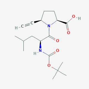 N-(tert-butoxycarbonyl)-L-leucyl-(5R)-5-ethynyl-L-proline