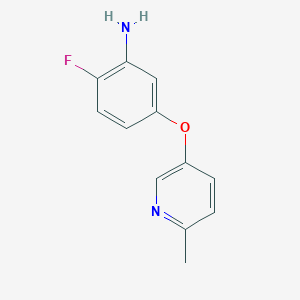 2-Fluoro-5-(6-methylpyridin-3-yloxy)benzenamine