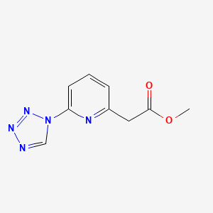 molecular formula C9H9N5O2 B8515728 methyl 2-[6-(tetrazol-1-yl)pyridin-2-yl]acetate 