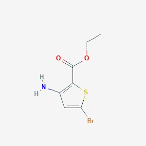 molecular formula C7H8BrNO2S B8515814 Ethyl 3-amino-5-bromothiophene-2-carboxylate 