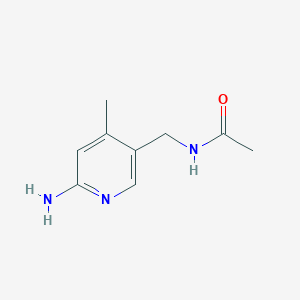 molecular formula C9H13N3O B8515882 N-[(6-amino-4-methylpyridin-3-yl)methyl]acetamide 