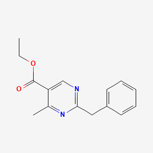 molecular formula C15H16N2O2 B8515903 Ethyl 2-benzyl-4-methylpyrimidine-5-carboxylate 