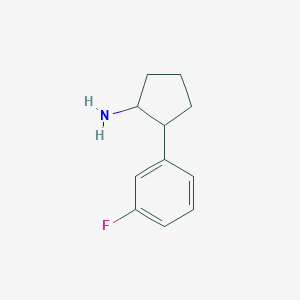 molecular formula C11H14FN B8515917 2-(3-Fluoro-phenyl)-cyclopentylamine 