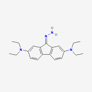 molecular formula C21H28N4 B8515924 N~2~,N~2~,N~7~,N~7~-Tetraethyl-9-hydrazinylidene-9H-fluorene-2,7-diamine CAS No. 816464-05-8