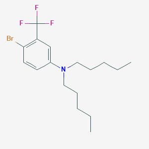 molecular formula C17H25BrF3N B8515942 N,N-Dipentyl-4-bromo-3-trifluoromethylaniline CAS No. 823216-24-6