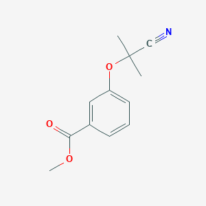 molecular formula C12H13NO3 B8515979 Methyl 3-(1-cyano-1-methylethoxy)benzoate 