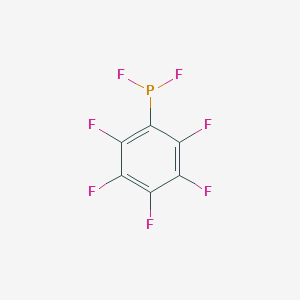 molecular formula C6F7P B085160 Phosphonous difluoride, (pentafluorophenyl)- CAS No. 13175-72-9