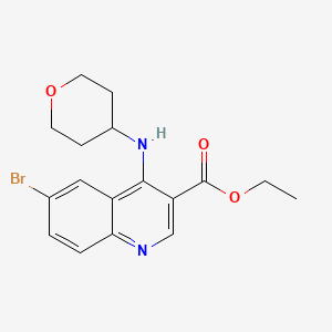 Ethyl 6-bromo-4-(oxan-4-ylamino)quinoline-3-carboxylate