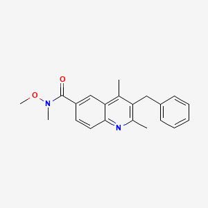 3-Benzyl-N-methoxy-N,2,4-trimethylquinoline-6-carboxamide