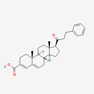 (8S,9S,10R,13S,14S,17S)-10,13-dimethyl-17-(3-phenylpropanoyl)-2,7,8,9,11,12,14,15,16,17-decahydro-1H-cyclopenta[a]phenanthrene-3-carboxylic acid