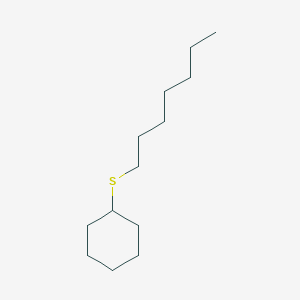 molecular formula C13H26S B085162 Cyclohexane, (heptylthio)- CAS No. 10406-95-8