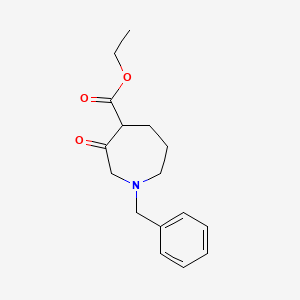 molecular formula C16H21NO3 B8516330 Ethyl 1-benzyl-3-oxoazepane-4-carboxylate 