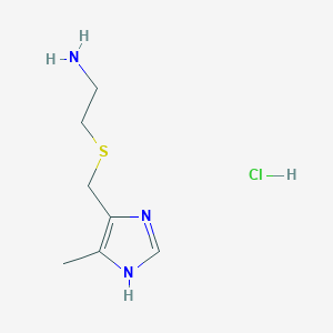 2-(((4-Methyl-1H-imidazol-5-yl)methyl)thio)ethan-1-amine hydrochloride
