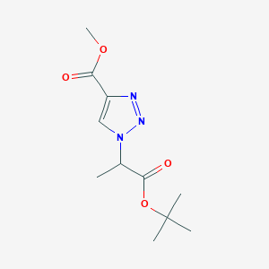 molecular formula C11H17N3O4 B8516584 methyl 1-[1-[(2-methylpropan-2-yl)oxy]-1-oxopropan-2-yl]triazole-4-carboxylate 