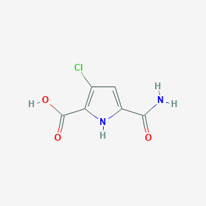 5-(Aminocarbonyl)-3-chloro-1H-pyrrole-2-carboxylic acid