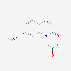 2-Oxo-1-(2-oxoethyl)-1,2-dihydroquinoline-7-carbonitrile