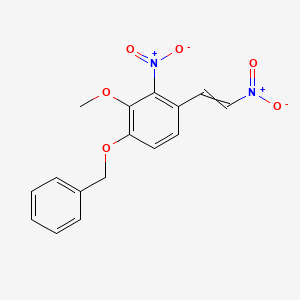 molecular formula C16H14N2O6 B8516815 1-(Benzyloxy)-2-methoxy-3-nitro-4-(2-nitroethenyl)benzene CAS No. 2432-60-2