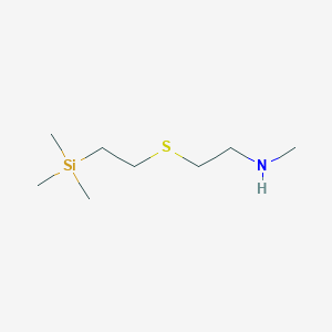 N-Methyl-2-{[2-(trimethylsilyl)ethyl]sulfanyl}ethan-1-amine