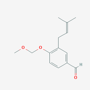 molecular formula C14H18O3 B8516841 4-(Methoxymethoxy)-3-(3-methylbut-2-en-1-yl)benzaldehyde CAS No. 74021-58-2