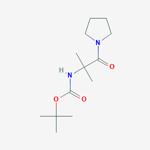 molecular formula C13H24N2O3 B8516851 Tert-butyl 2-methyl-1-oxo-1-(pyrrolidin-1-yl)propan-2-ylcarbamate 