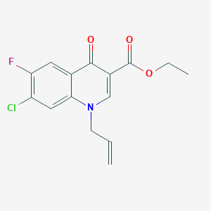 molecular formula C15H13ClFNO3 B8516867 ethyl 1-allyl-7-chloro-6-fluoro-4-oxo-1,4-dihydro-3-quinolinecarboxylate 
