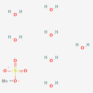molecular formula H14MnO11S B085169 Manganese sulfate heptahydrate CAS No. 13492-24-5