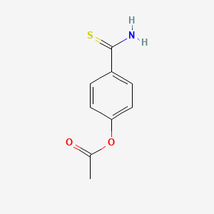 molecular formula C9H9NO2S B8517110 4-Carbamothioylphenyl acetate 