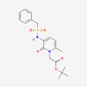 molecular formula C19H24N2O5S B8517353 tert-butyl 2-[3-(benzylsulfonylamino)-6-methyl-2-oxopyridin-1-yl]acetate 