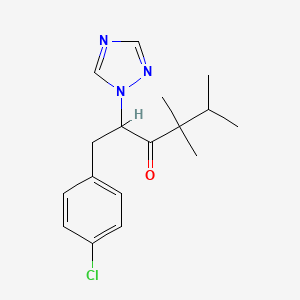 B8517393 1-(4-Chlorophenyl)-4,4,5-trimethyl-2-(1H-1,2,4-triazol-1-yl)hexan-3-one CAS No. 89517-23-7